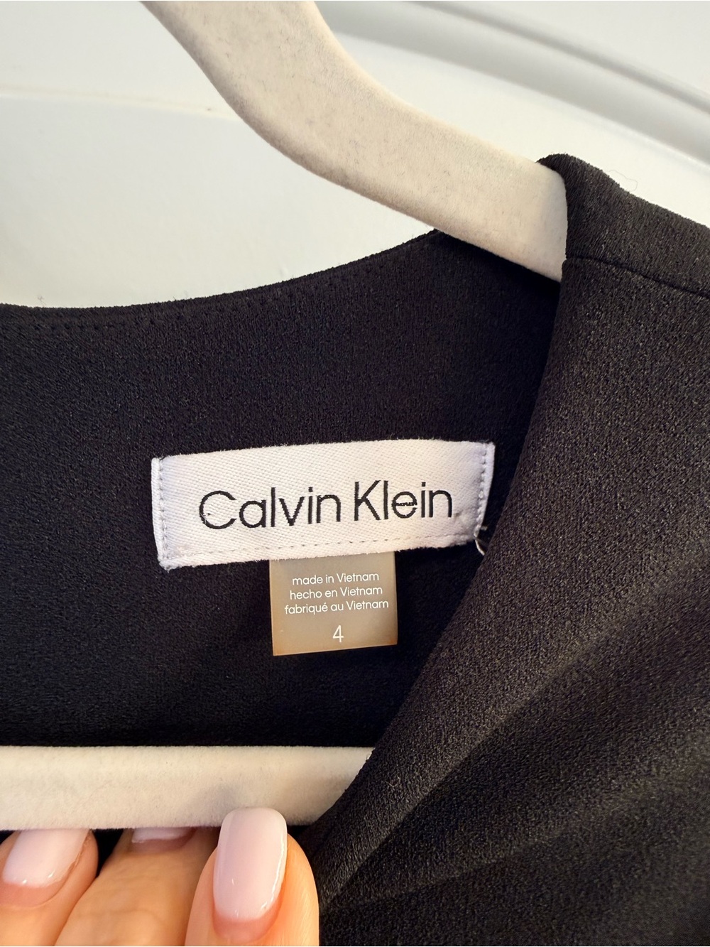 Calvin Klein Black Sleeveless Midi Dress with Waist Tie - Picture 2 of 3